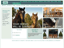 Tablet Screenshot of hau-horsestalls.com